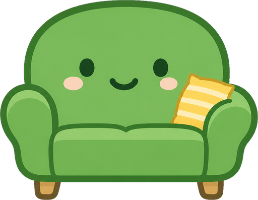 節約ラウンジのソファーキャラクター